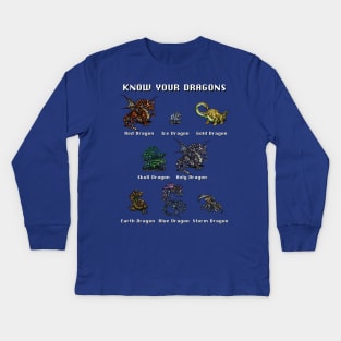 Final Fantasy: Know Your Dragons Kids Long Sleeve T-Shirt